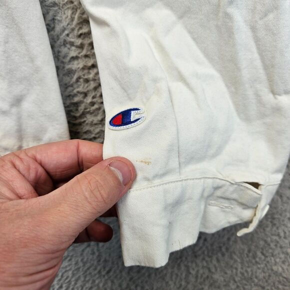 Champion X Urban Outfitters Exclusive Woven Rally Jacket Mens Size Large Cream - Picture 4 of 11